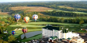 Blue Ridge Accommodations 1 Holiday Inn at Blue Ridge Shadows aerial view with hot air balloons