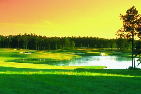 The 18th hole at Brickshire