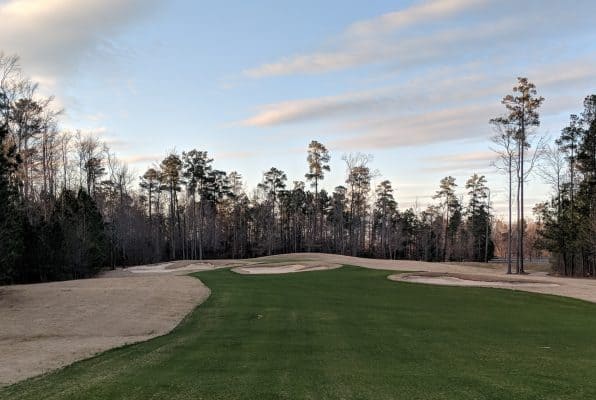 Over seeded fairways on the Yorktown Course